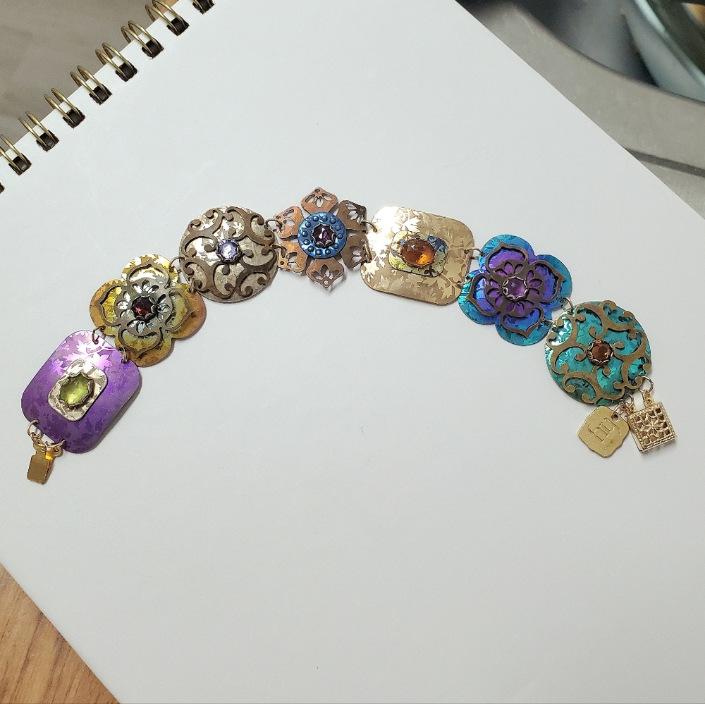 Holly Yashi Vintage Niobium Gemstone Bracelet - Picture 2 of 5